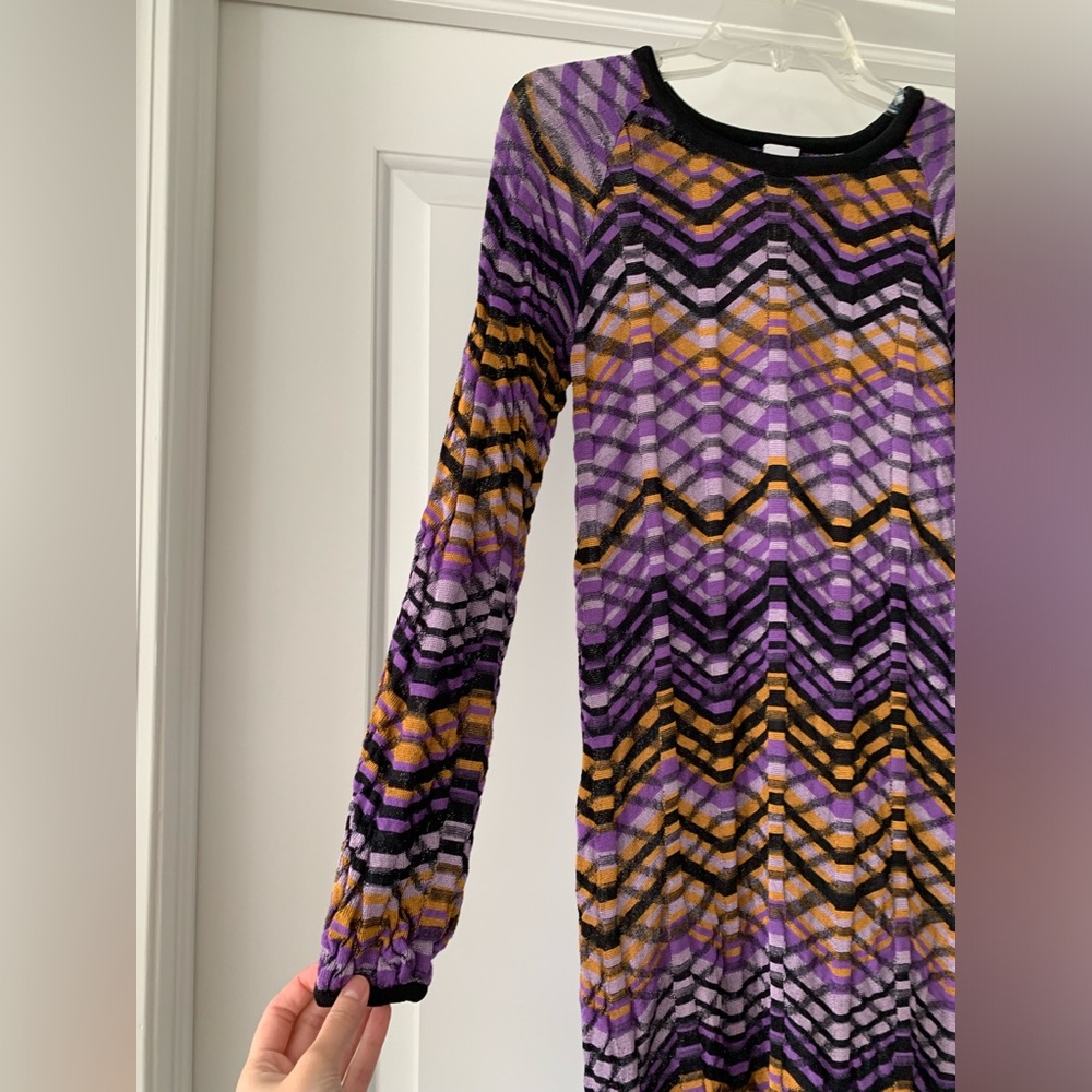 Missoni Purple and Orange Zigzag Dress